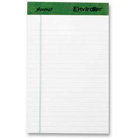 Envirotec Jr. Legal Pads, 5" x 8", 15 lb, White, 50 Sheets/Pad, 12 Pads/Pack