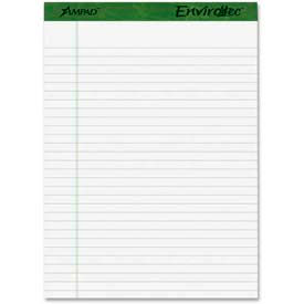 Envirotec Pad, 8-1/2" x 11-3/4", Jr. Legal Ruled, White, 50 Sheet/Pad, 12 Pads/Pack