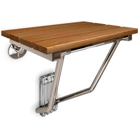 Shower Seat SHST-01-TK, Natural Teak Wood, 15"W, Natural Teak