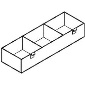 Triple Hosiery Bin Display, 24" L x 7-1/2" W x 4-1/14" H, Acrylic, Clear