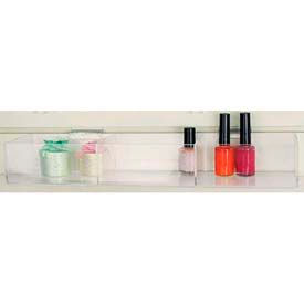 Triple Hosiery Bin Displays, Slatwall, 7-1/2" W X 4-1/4" H, 1/8" Thick, Acrylic, Clear - Pkg Qty 6