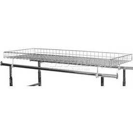 Folding Top Basket, 54" L x 22" W, For H Racks, Metal, Chrome