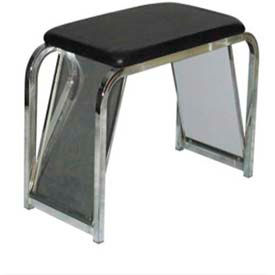 Shoe Bench, 30" L x 14" W x 19" H, Metal, Black/Chrome