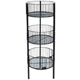 3-Tier Bin, 18" L x 45" H, Black Metal