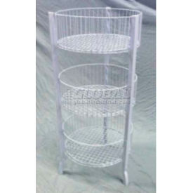 3-Tier Bin, 18" L x 45" H, Metal, White