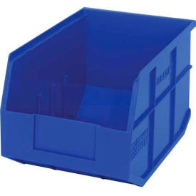 Plastic Hang & Stack Shelf Bin, 12"L x 8-1/4"W x 7"H, Blue