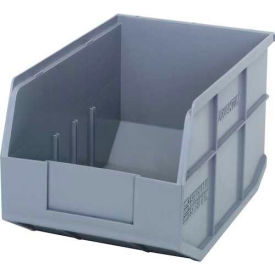 Plastic Hang & Stack Shelf Bin, 12"L x 11"W x 7"H, Black