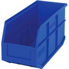 Plastic Hang & Stack Shelf Bin, 14"L x 6"W x 7"H, Blue