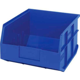 Plastic Hang & Stack Shelf Bin, 12"L x 11"W x 7"H, Blue