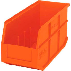 Plastic Hang & Stack Shelf Bin, 14"L x 6"W x 7"H, Orange