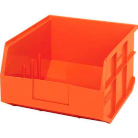 Plastic Hang & Stack Shelf Bin, 12"L x 11"W x 7"H, Orange