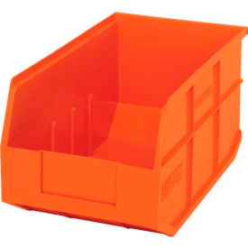 Plastic Hang & Stack Shelf Bin, 14"L x 8-1/4"W x 7"H, Orange