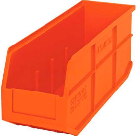 Plastic Hang & Stack Shelf Bin, 18"L x 6"W x 7"H, Orange