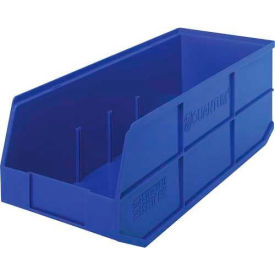 Plastic Stackable Shelf Bin, 20-1/2"L x 8-1/4"W x 7"H, Blue