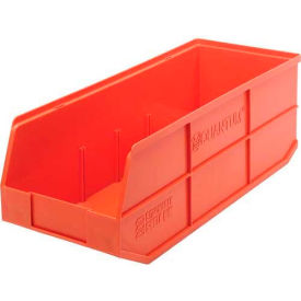 Plastic Stackable Shelf Bin, 20-1/2"L x 8-1/4"W x 7"H, Orange