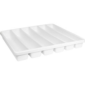 White Polystyrene Big 6 Compartment Drawer Organizer, 19"W x 18"D x 2"H