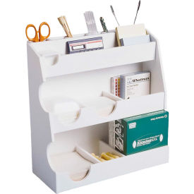 White PVC Weighing Supplies Organizer, 12"W x 5"D x 12"H