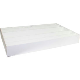 White PVC Large Pipette Storage Box and Drawer Organizer, 25"W x 16"D x 3"H