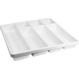 White Big 7 Compartment Drawer Organizer, 19"W x 18"D x 2"H