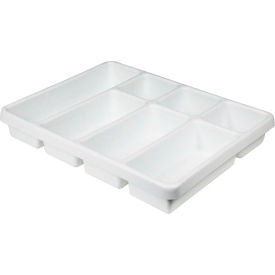White 7 Compartment Drawer Organizer, 17"W x 13"D x 2"H