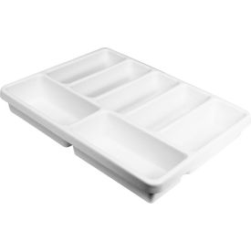 White Polystyrene 7 Compartment Drawer Organizer, 17"W x 13"D x 2"H