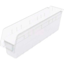 ShelfMax Plastic Nesting Storage Bin - 4-1/8"W x 17-7/8"L x 6"H Clear