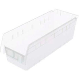 ShelfMax Plastic Nesting Storage Shelf Bin - 6-5/8"W x 17-7/8"L x 6"H Clear
