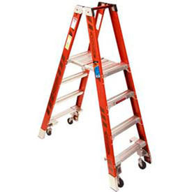 4' Type 1A Fiberglass Platform Ladder w/ Casters