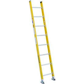 8' Type 1AA Fiberglass Round Rung Straight Ladder