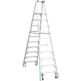 10' Type 1A Aluminum Dual Access Platform Ladder W/Casters