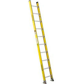Werner 10' Fiberglass Round Rung Straight Ladder