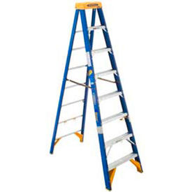 8' Type 1AA Fiberglass Electricians JobStation Ladder 375 lb. Cap - OBEL08