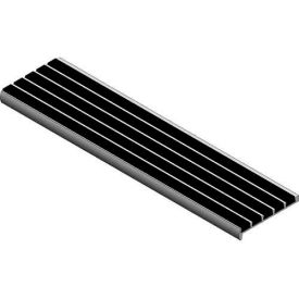 Stair Tread With Bar Abrasive, Extruded Aluminum, 72"W X 3"D