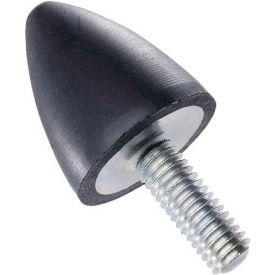Vibration/Shock Absorption Mount, Threaded Stud, 1.18" Dia, 1.18"H, M8 x 1.25 Thread