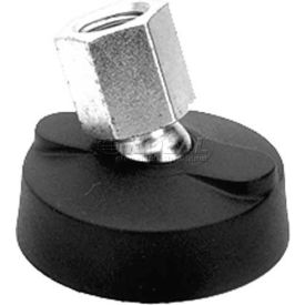 Leveling Mount without Bolt Holes, 3/8-16" Socket, 3.15" Base Dia, 1.75"H, 5000 Lbs. Load Cap - USA