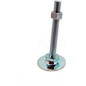 Leveling Foot, 5/8-11 x 5.91" Stud, 2.36" Base Dia, 6.58"H, 2700 Lbs. Cap, Steel