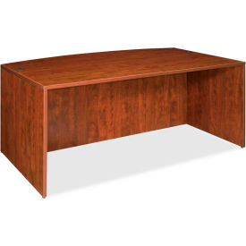 Bow Front Desk Shell - 72"W x 36"D x 29-1/2"H - Cherry