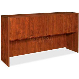 Hutch With Doors - 66"W x 15"D x 36"H - Cherry - Essentials Series