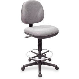 Millenia Pneumatic Adjustable Task Stool, 24"W x 24"D x 50-1/2"H, Gray