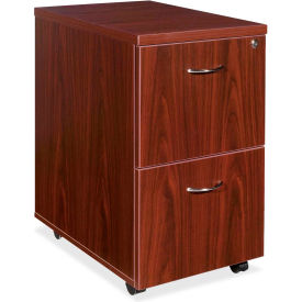 Mobile Pedestal - 16"W x 22"D x 28-1/4"H - Mahogany - Essentials