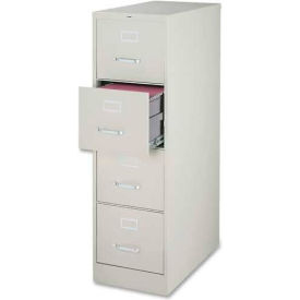4-Drawer Heavy Duty Vertical File Cabinet, 18"W x 26-1/2"D x 52"H, Gray