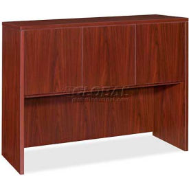 Hutch With Doors - 48"W x 17"D x 36"H - Mahogany - Essentials