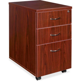 Mobile Pedestal - 16"W x 22"D x 28-1/4"H - Mahogany - Essentials