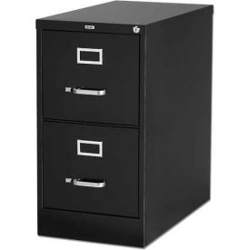 2-Drawer Heavy Duty Vertical File Cabinet, 15"W x 26-1/2"D x 28-3/8"H, Black