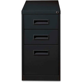 Box/Box/File Mobile Pedestal File, 15"W x 19"D x 28"H, Black