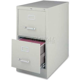 2-Drawer Commercial-Grade Vertical File Cabinet, 15"W x 22"D x 28"H, Gray