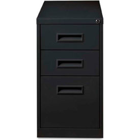 Box/Box/File Mobile Pedestal File, 15"W x 23"D x 28"H, Black