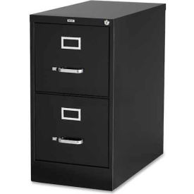 2-Drawer Commercial-Grade Vertical File Cabinet, 15"W x 22"D x 28"H, Black