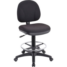 Millenia Pneumatic Adjustable Task Stool, 24"W x 24"D x 50-1/2"H, Black