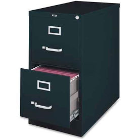 2-Drawer Heavy Duty Vertical File Cabinet, 18"W x 26-1/2"D x 28-3/8"H, Black